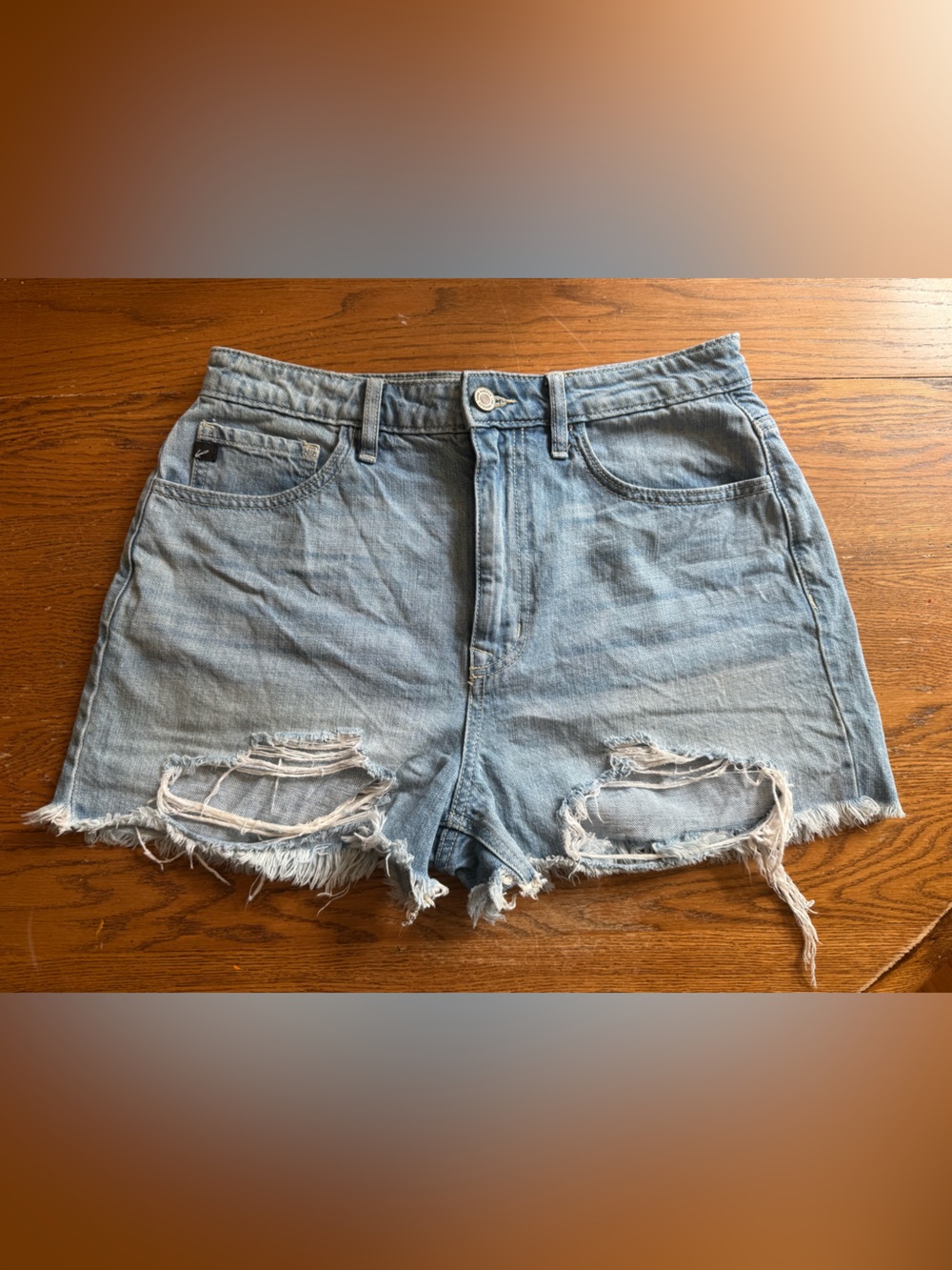 Light Blue Distressed Women’s Jean Shorts